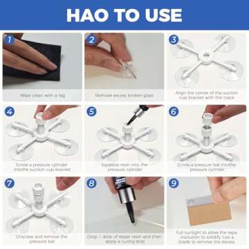 NASILOOP Windshield Repair Kit for Quick Glass Repairs