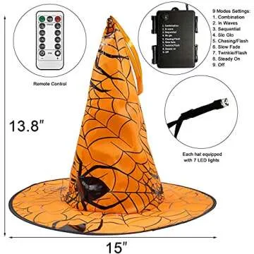 Funpeny Witch Hat Lights - Magical Halloween Decor