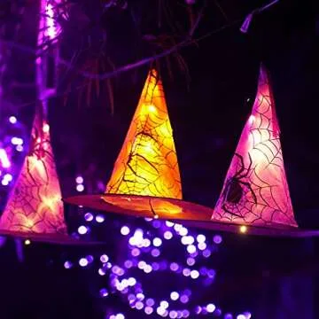 Funpeny Witch Hat Lights - Magical Halloween Decor