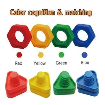 AIBELY Jumbo Nuts and Bolts Toys for 3-5 Year Olds