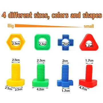 AIBELY Jumbo Nuts and Bolts Toys for 3-5 Year Olds