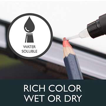 Derwent Colored Pencils, WaterColour, Water Color Pencils, Drawing, Art, Gift Set Wooden Box, 24 Count (2300152)