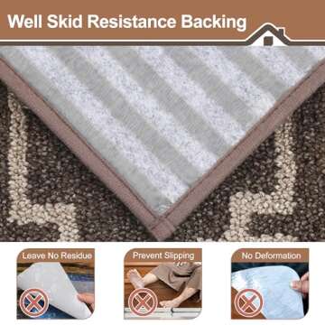 BEQHAUSE Non-Slip Washable Stair Treads For Wooden Steps