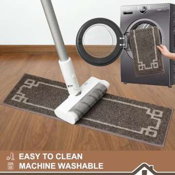 BEQHAUSE Non-Slip Washable Stair Treads For Wooden Steps