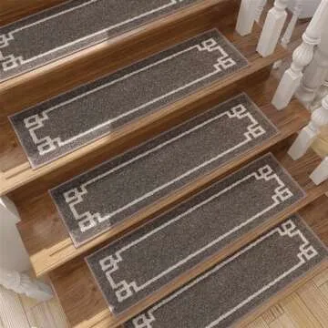 BEQHAUSE Non-Slip Washable Stair Treads For Wooden Steps