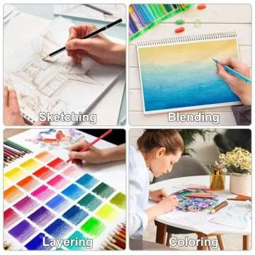 KALOUR 126 PCS Colored Pencils Set with Accessories - Ideal for Artists