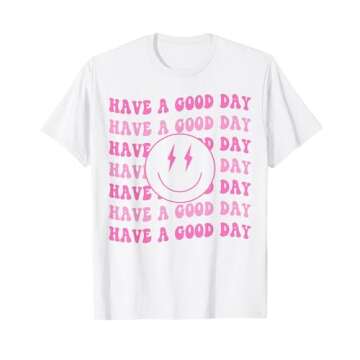 Have A Good Day Pink Smile Face Preppy Aesthetic Trendy T-Shirt
