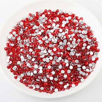 Beadsland SS10 Flat Back Rhinestones, 1440pcs Light Siam