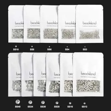Beadsland SS10 Flat Back Rhinestones, 1440pcs Light Siam