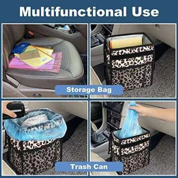 Durable Leakproof Car Trash Can with Stylish Design