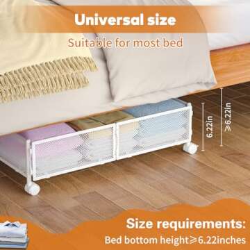 Lingusta Under Bed Storage with Wheels - Versatile Organizer
