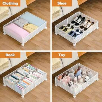 Lingusta Under Bed Storage with Wheels - Versatile Organizer