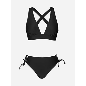 CUPSHE Women's Bikini Set with Adjustable Lace-Up Fit