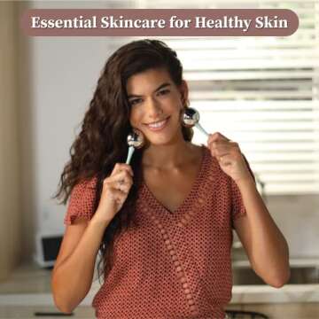 Facial Ice Globes for Face - 360 Stainless Steel face wand Globes Massager For Puffy Eyes & Dark Circles, Stimulates Collagen to Tighten Skin & Shrink Pores, Enhance Circulation & Smooth Looking Skin