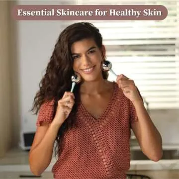 Facial Ice Globes for Face - 360 Stainless Steel face wand Globes Massager For Puffy Eyes & Dark Circles, Stimulates Collagen to Tighten Skin & Shrink Pores, Enhance Circulation & Smooth Looking Skin