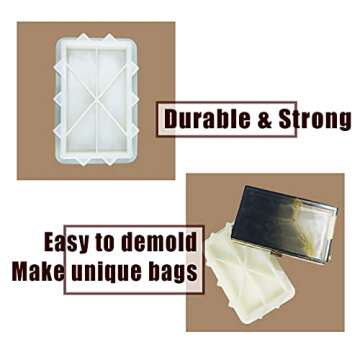 MUFUN Rectangle Resin Clutch Mold with 26 Tools Set