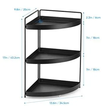 Lvssci Corner 3 Tier Shelf - Perfect for Home Organization