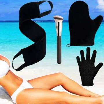 ZOQINI Self Tanning Mitt Applicator Kit for Flawless Tan