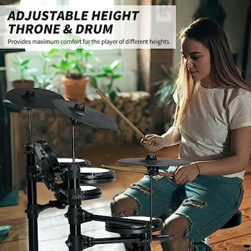 Ktaxon Electric Drum Set with Mesh Drums and Headphones