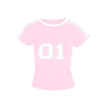 Imily Bela Womens Summer Crop Tops Short Sleeve Vintage Pink