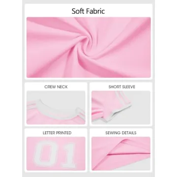 Imily Bela Womens Summer Crop Tops Short Sleeve Vintage Pink