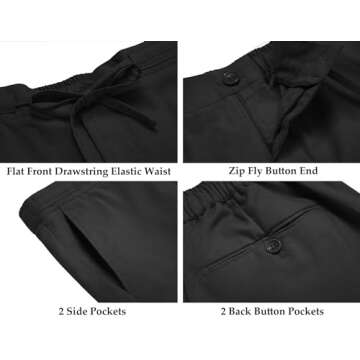 COOFANDY Mens Casual Linen Blazer and Pants 2 Piece Suits Lightweight Summer Beach Wedding Suit Jacket Pant Black