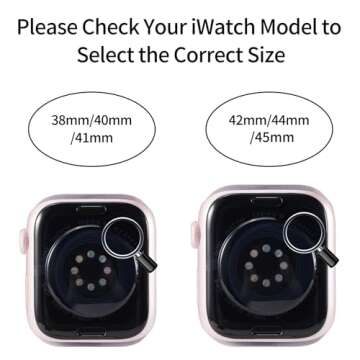 SXTDDSP Sport Band Compatible with Apple Watch Band 41mm 40mm 38mm, Crystal Clear Band Strap Case fo...