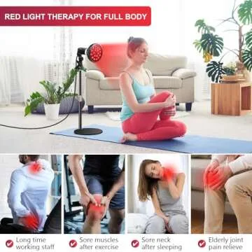 Wolezek Red Light Therapy Lamp for Face and Body, LED Red Light Therapy Bulb with Adjustable Desk Stand 10in-16.5in, 18 LEDs 660nm Red and 850nm Near Infrared Combo Red Light Therapy Device at Home