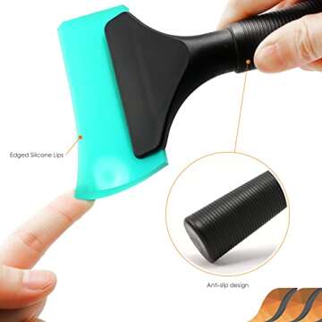 EHDIS Small Squeegee 5 inch Rubber Window Tint Windshield Scraper for Car,Glass, Mirror, Shower, Doo...