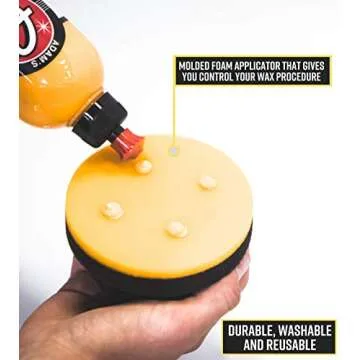 Adam's Yellow Hex Grip Wax Applicator for Car Detailing