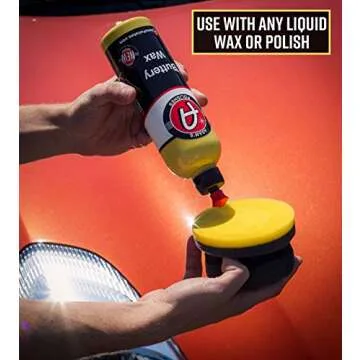 Adam's Yellow Hex Grip Wax Applicator for Car Detailing
