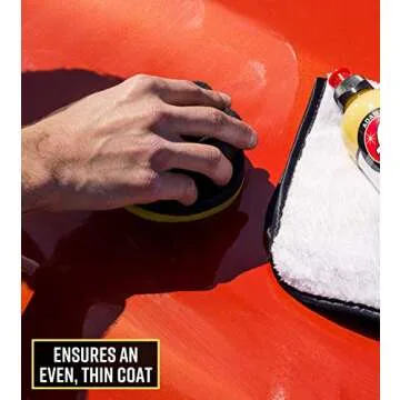 Adam's Yellow Hex Grip Wax Applicator for Car Detailing