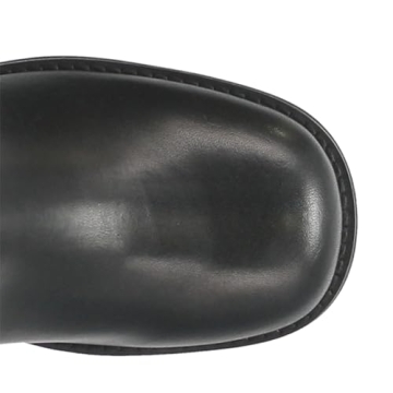 Goolita Women's Biker Boots with Buckle and Chunky Heel