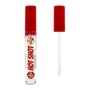 W7 Hot Shot Plumping Gloss - Enhancing Plump Effect For Fuller Lips - Clear, Natural, High Shine Fin...
