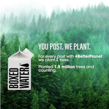Boxed Water 8.5 oz. – Purified Drinking Water in 92% Plant-Based Boxes, 100% Recyclable, BPA-Free, Refillable Cartons, Sustainable Alternative to Plastic Bottled Water, Mini Water for Kids