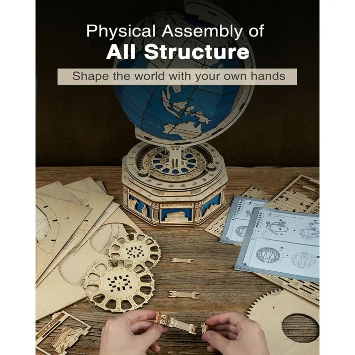 ROKR 3D Wooden Puzzle Globe Kit for All Ages