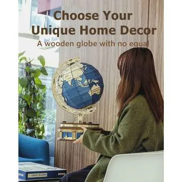 ROKR 3D Wooden Puzzle Globe Kit for All Ages