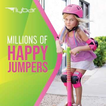 Flybar Maverick Pogo Stick for Kids Ages 5+, 40 to 80 Pounds, Perfect for Beginners, Easy Grip Handl...