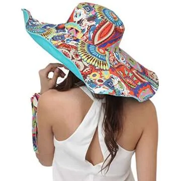Women's Foldable Beach Sun Visor Hat UPF 50+ Stylish