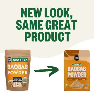 FGO Organic Baobab Powder, from Zimbabwe, 12oz (Pack of 1)