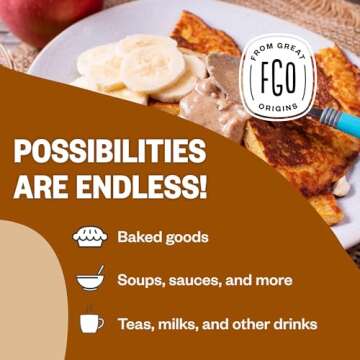 FGO Organic Baobab Powder, from Zimbabwe, 12oz (Pack of 1)