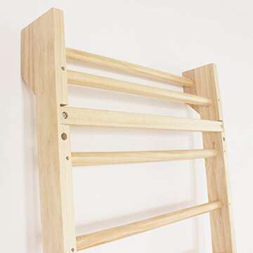 Urban Cycling Apparel Swedish Ladder Wood Stall Bar Suspension Trainer – Physical Therapy & Gymnas...