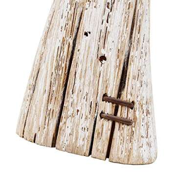 Linfevisi Wooden Whale Tail Decor Tabletop Nautical Decor Solid Wood Whales Tail Statue Sculpture Standing Coastal Decor Beach Figurines for House Sea Decor for Bathroom Ocean Theme Home Decor 13.6" H