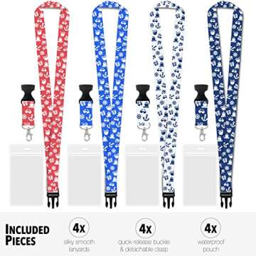 Cruise Lanyard Must Have Accessories for Cruise Ship Cards [4 Multi Pack] - Cruise Lanyards with ID ...