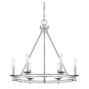 Savoy House 6-Light Farmhouse Chandelier in Polished Nickel