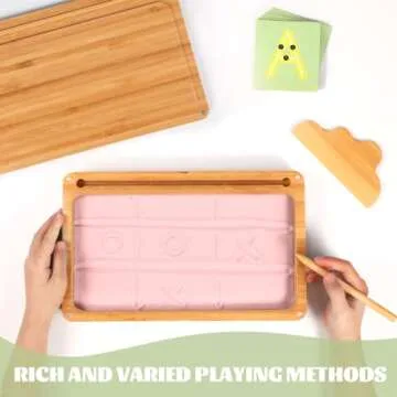 Sand Tray for Classroom Montessori Sand Tray with Lid Wooden Sand Trays for Kids Writing Letters and Numbers (Pink)