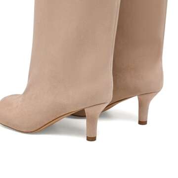Stylish Beige Suede Knee High Boots for Women