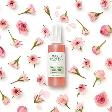 Mario Badescu Facial Spray with Aloe, Herbs and Rose Water for All Skin Types, Face Mist that Hydrates, Rejuvenates & Clarifies, 4 FL OZ & 2 FL OZ Combo