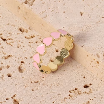 Vibrant 9PCS Y2K Colorful Rings Set for Women