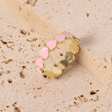 Vibrant 9PCS Y2K Colorful Rings Set for Women